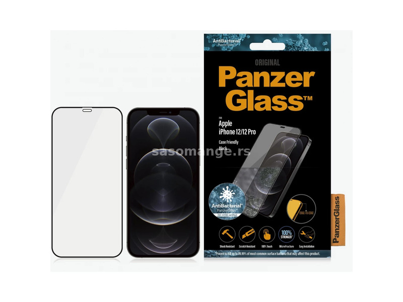 PANZERGLASS Screen Protector Case Friendly iPhone 12/12 Pro black