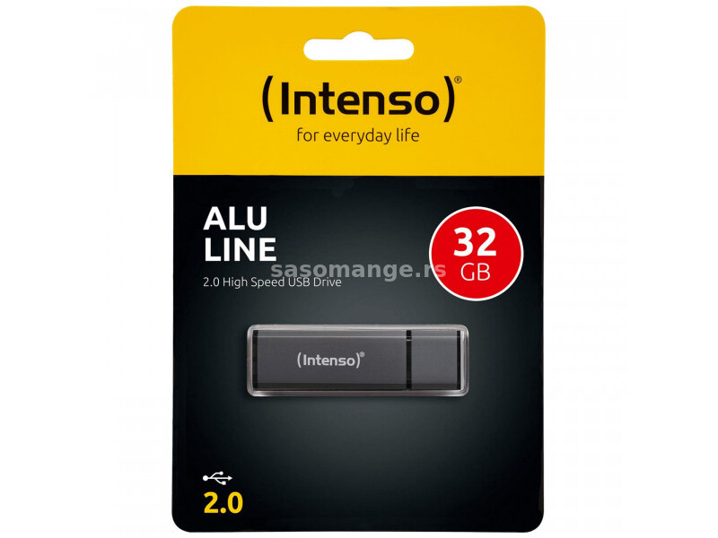 (Intenso) USB Flash drive 32GB Hi-Speed USB 2.0, ALU Line - USB2.0-32GB/Alu-a