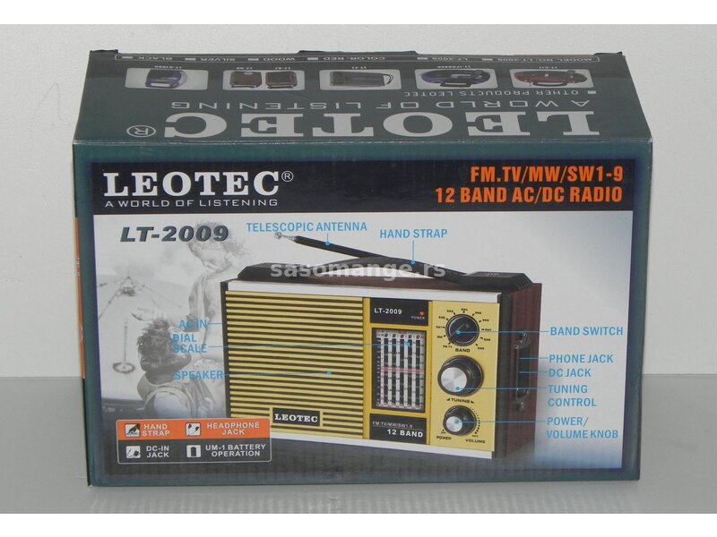 Radio LEOTEC na struju ili baterije