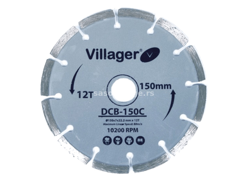 VILLAGER Dijamantska rezna ploča DCB-230C Rezna ploča 230mm 22.23mm