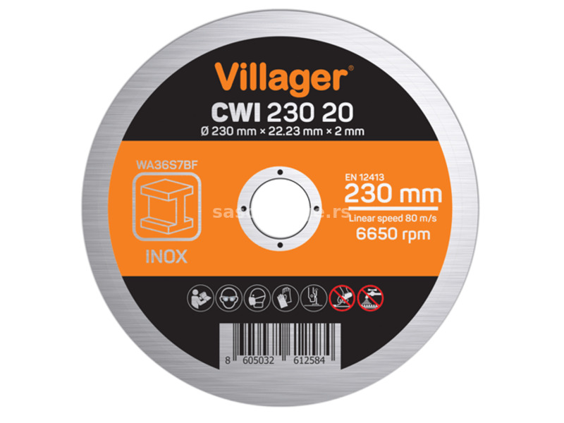 VILLAGER Rezna ploča CW23020 Rezna ploča 230mm 22.23mm