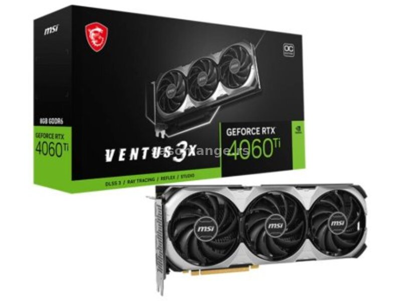 MSI NVidia GeForce RTX 4060 Ti 8GB 128bit RTX 4060 Ti VENTUS 3X E 8G OC grafička karta