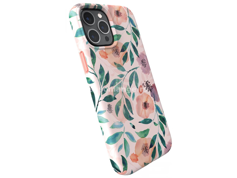 SPECK Presidio Edition case iPhone 12 Pro Max White-pink akvarell rose