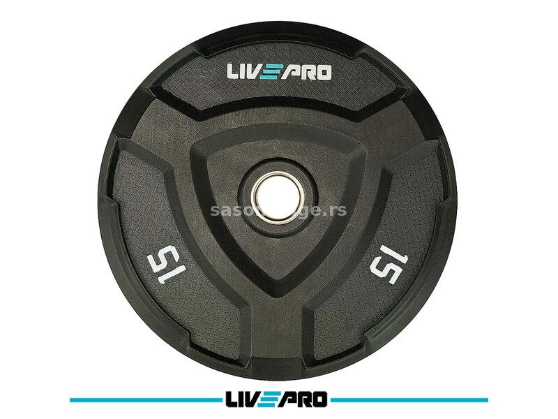 LivePro Olimpijski Bumper teg fi50mm 15kg - LP8022
