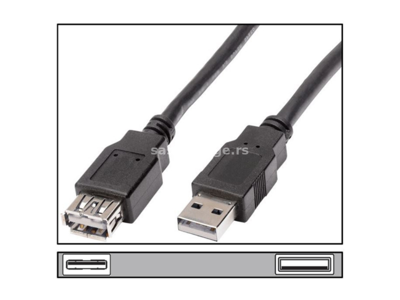 Kabl USB A-M/A-F 3m produžni