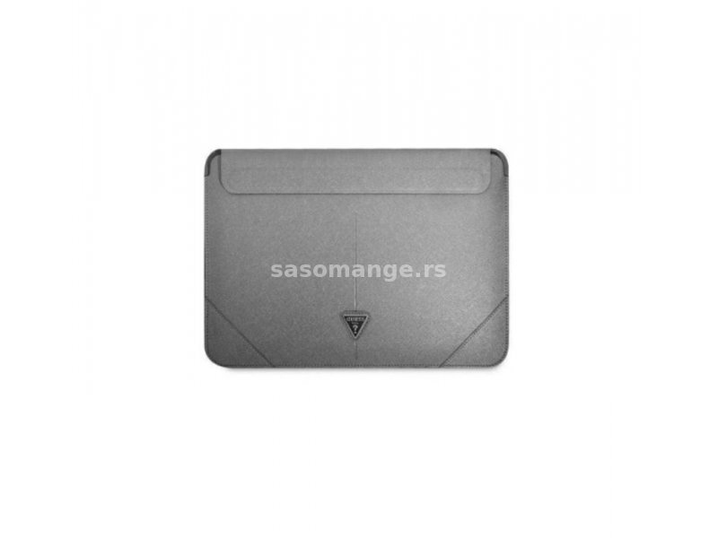 Guess Navlaka za laptop od 16 Silver Saffiano Triangle