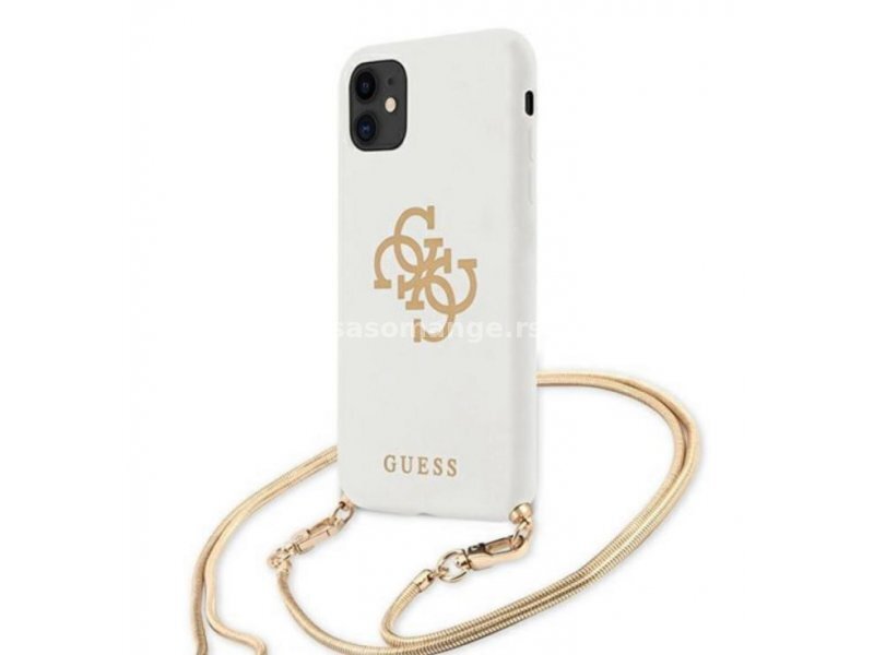 Guess Futrola za iPhone 12/12 Pro White Gold Chain Collection