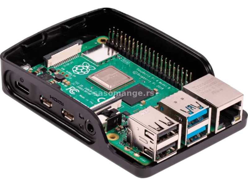 Kućište za Raspberry Pi 4 crno sivo