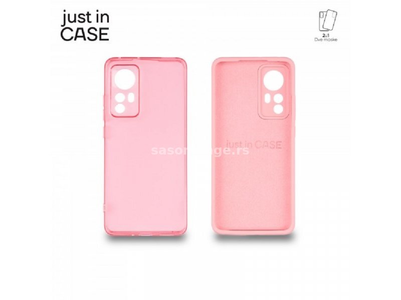 JUST IN CASE 2u1 Extra case MIX paket PINK za Xiaomi 12