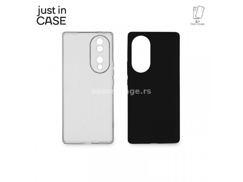 JUST IN CASE 2u1 Extra case MIX paket CRNI za Honor 70