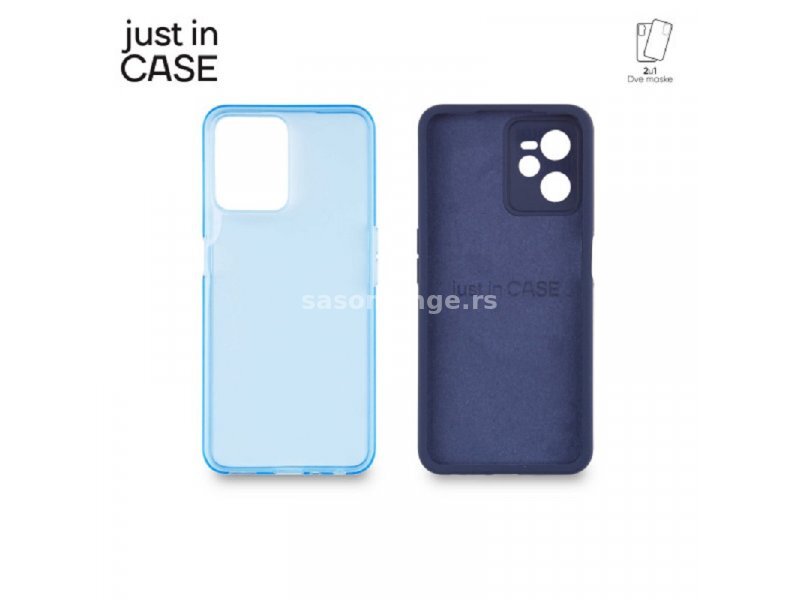 JUST IN CASE 2u1 Extra case MIX paket PLAVI za Realme C35