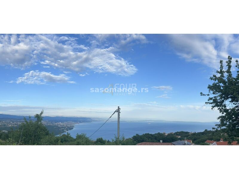 Opatija - zaleđe, Bregi, građevinsko zemljište s panoramskim pogledom na Kvarner