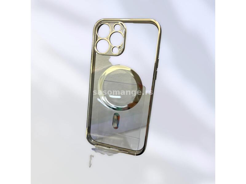 Maska Magnetic Connection za iPhone 13 pro max srebrna