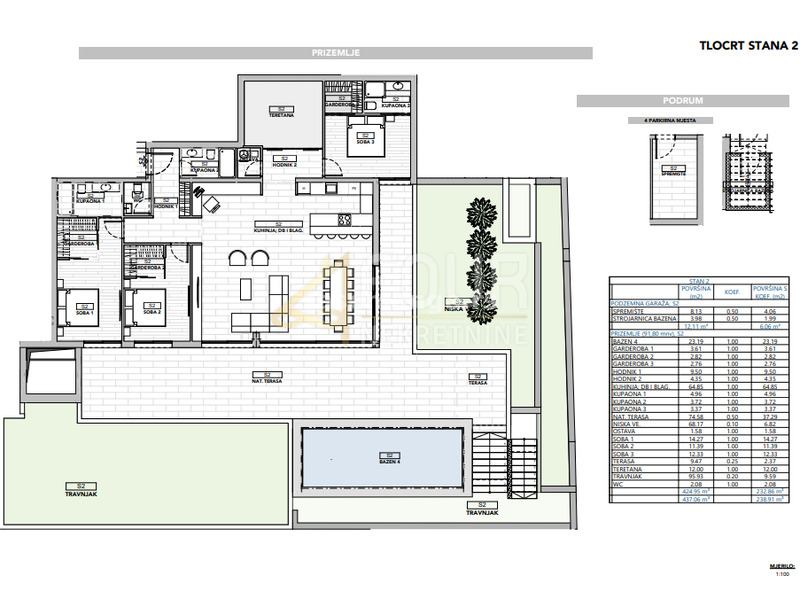 Opatija, novogradnja, 3s+db, 238.91m2