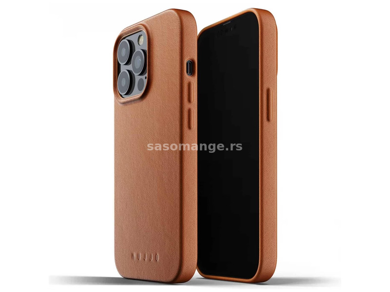 MUJJO Full Leather Case for iPhone 13 Pro brown
