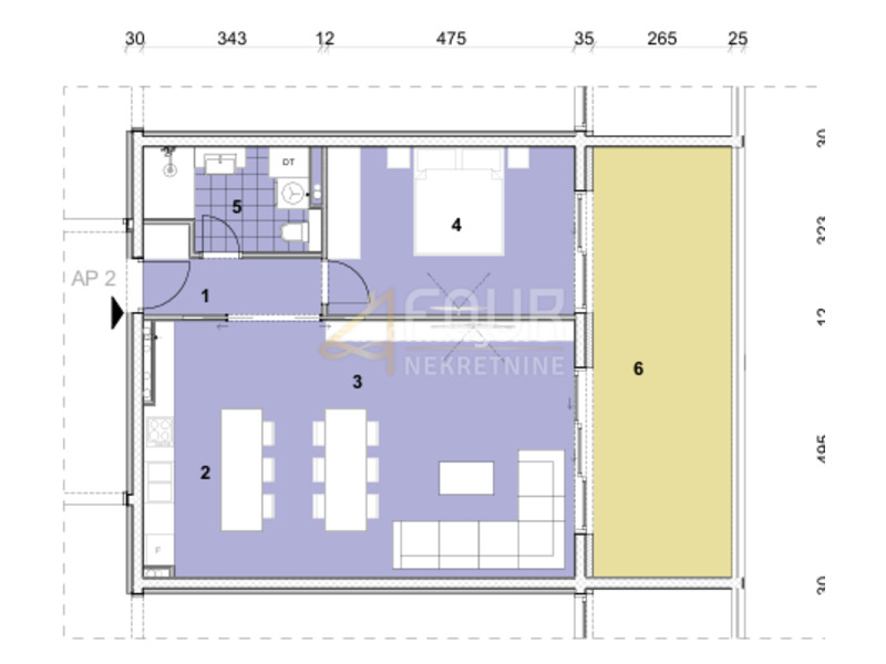 Opatija, Volosko, luksuzni stan, 82.83m2, 1s+db, terasa, pogled na more