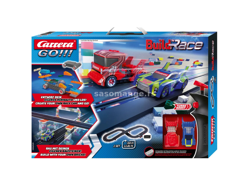 CARRERA-TOYS GO!!! Build n Race 3.6 court stock 2 piece by car