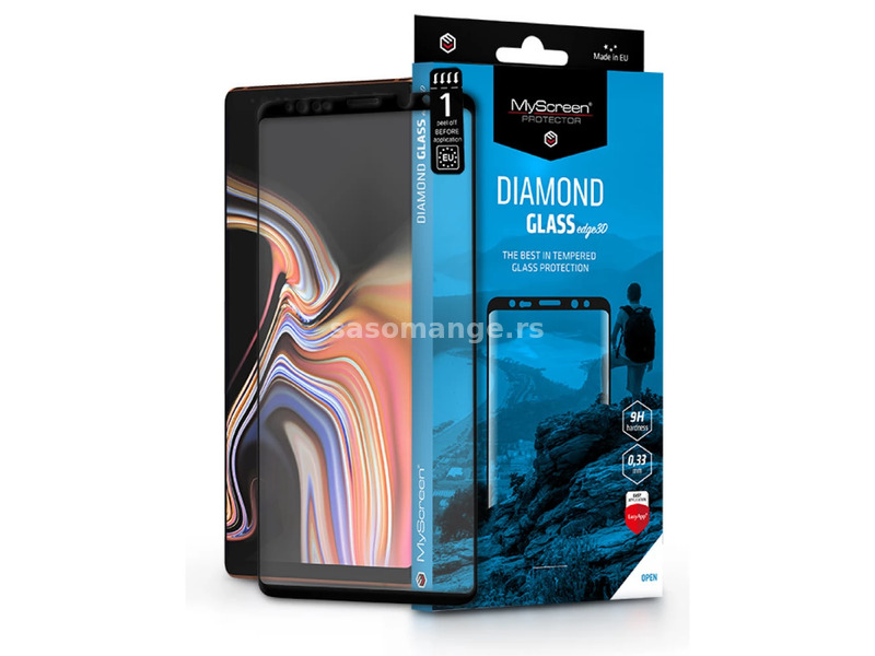 MYSCREEN Diamond Glass Edge 3D screen protector Samsung Galaxy Note 9 black