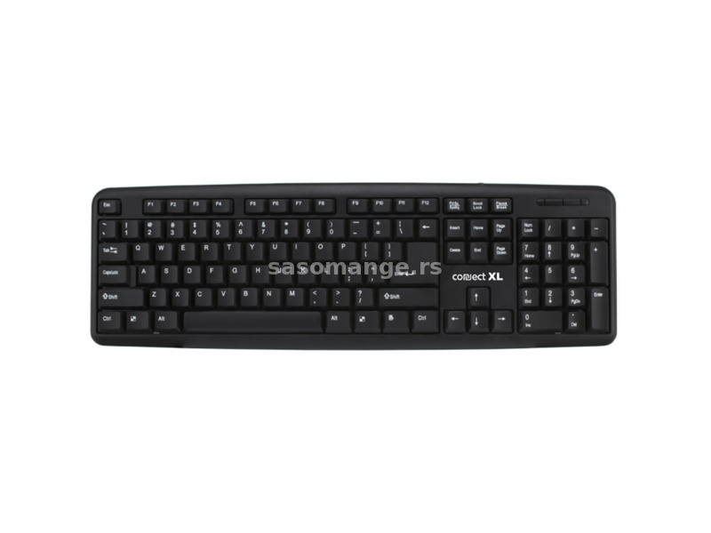 Connect XL Tastatura sa Qwerty rasporedom, USB, crna boja - CXL-K100