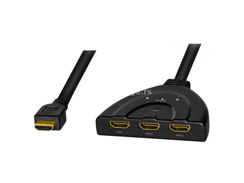 LOGILINK HDMI splitter/Switch 1x3/3x1-Port 4K/30 Hz CEC bidirect pigtail