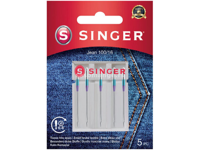 SINGER 100/16 farmer needle 5pcs