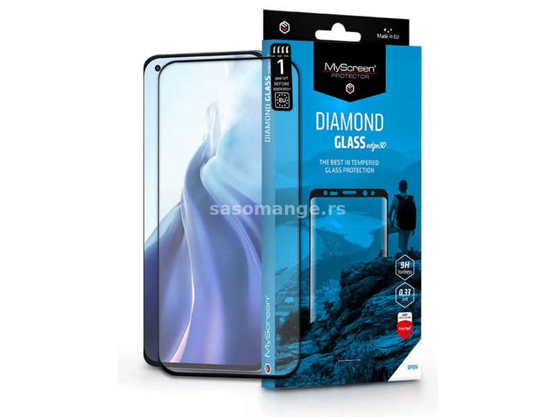 MYSCREEN Diamond Glass Edge3D screen protector Xiaomi Mi 11/Mi 11 Pro/Mi 11 Ultra 5G black