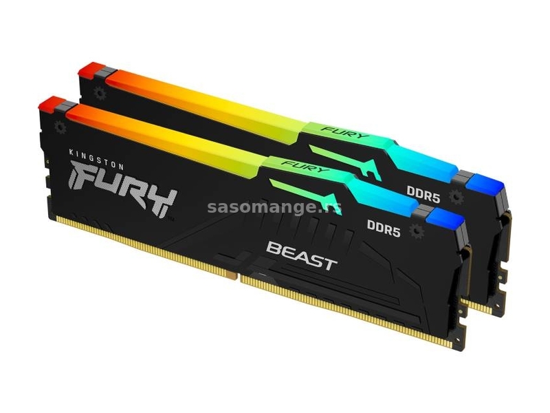 DIMM DDR5 64GB (2x32GB kit) 5200MT/s KF552C36BBEAK2-64 Fury Beast RGB EXPO