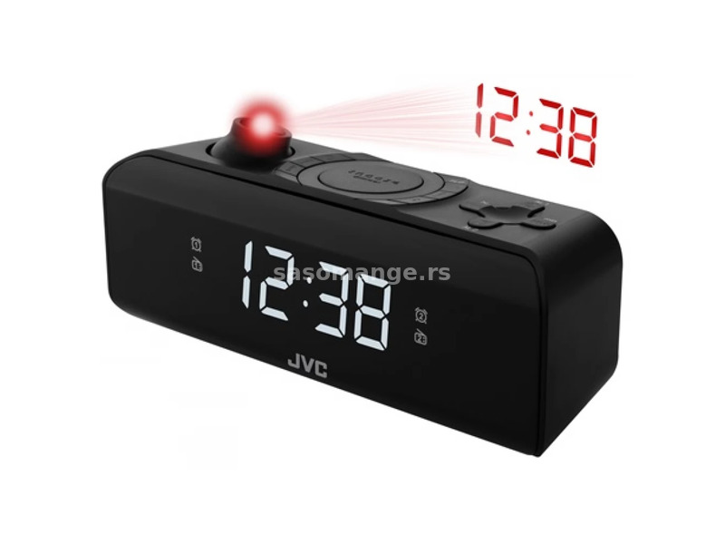 JVC RAE211B radio alarm clock black