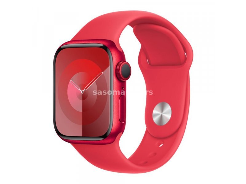 APPLE Watch S9 GPS 41mm RED Alu Case w RED Sport Band - M/L (mrxh3se/a)