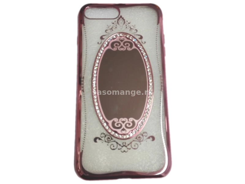 Apple iPhone 7 Plus / 8 Plus TPU silicone case Diamond sample mirror Red Gold