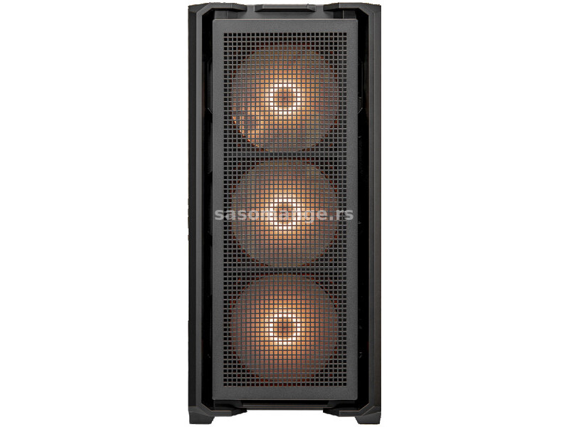 COUGAR | MX600 Black | PC Case | Mid Tower Mesh Front Panel 3 x 140mm + 1 x 120mm Fans Transpa...