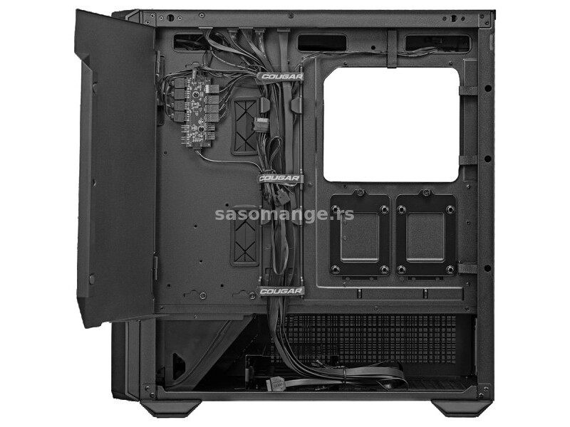 COUGAR | MX600 Black | PC Case | Mid Tower Mesh Front Panel 3 x 140mm + 1 x 120mm Fans Transpa...