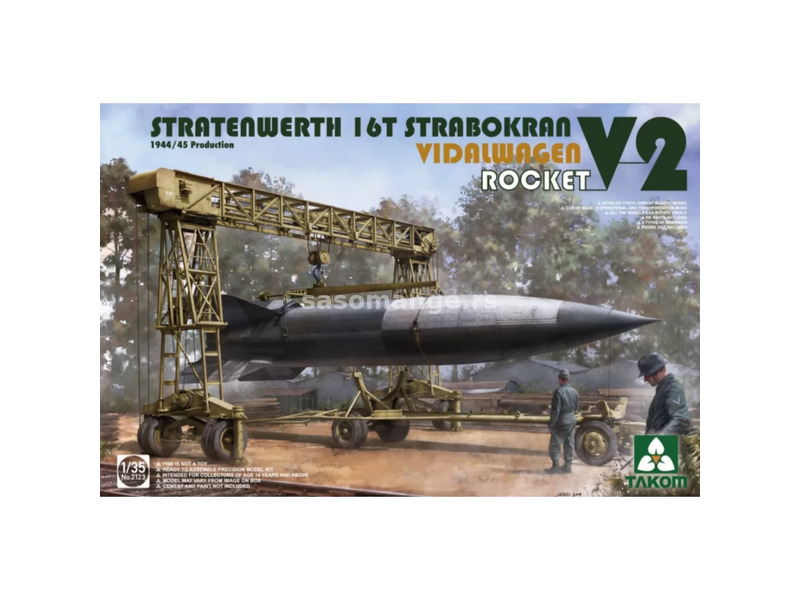 1/35 Stratenwerth 16t Strabokran 1944/45 production V-2 Rocket Vidalwagen military missile model