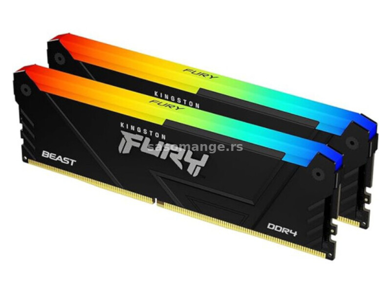 KINGSTON DIMM DDR4 64GB (2x32GB kit) 3600MTs KF436C18BB2AK264 Fury Beast Black RGB XMP