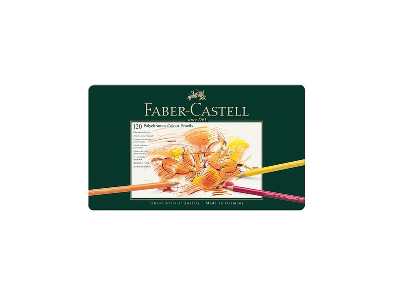 Drvene bojice Faber Castell Polychromos 1/120 110011 u metalnoj kutiji