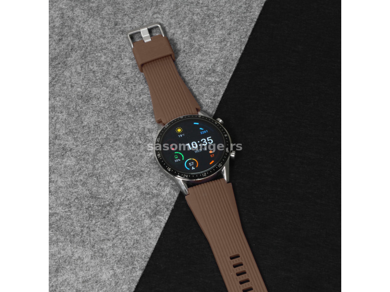 Narukvica relief za smart watch 22mm braon