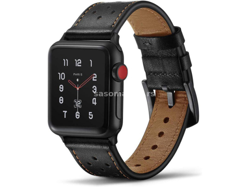 Narukvica rift kozna za Apple watch 42mm crna