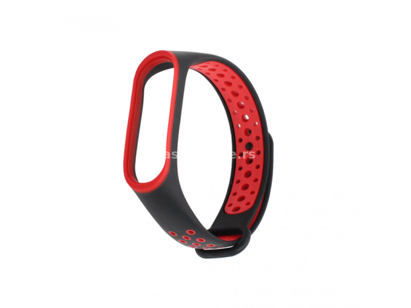 Narukvica za smart watch Xiaomi Mi Band M3/M4 crno crvena