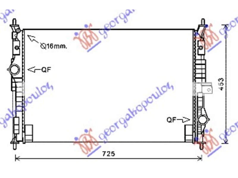 HLADNJAK MOTORA BENZIN/DIZEL (65x43.5x18) (VALEO TIP) PEUGEOT EXPERT/TRAVELLER 16-