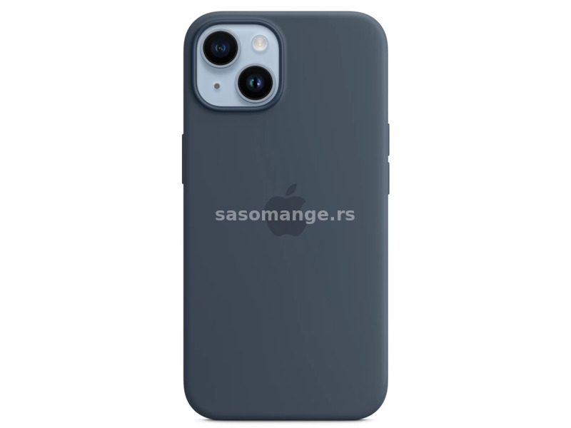 APPLE MagSafe rögzítésű silicone case iPhone 14 viharkék