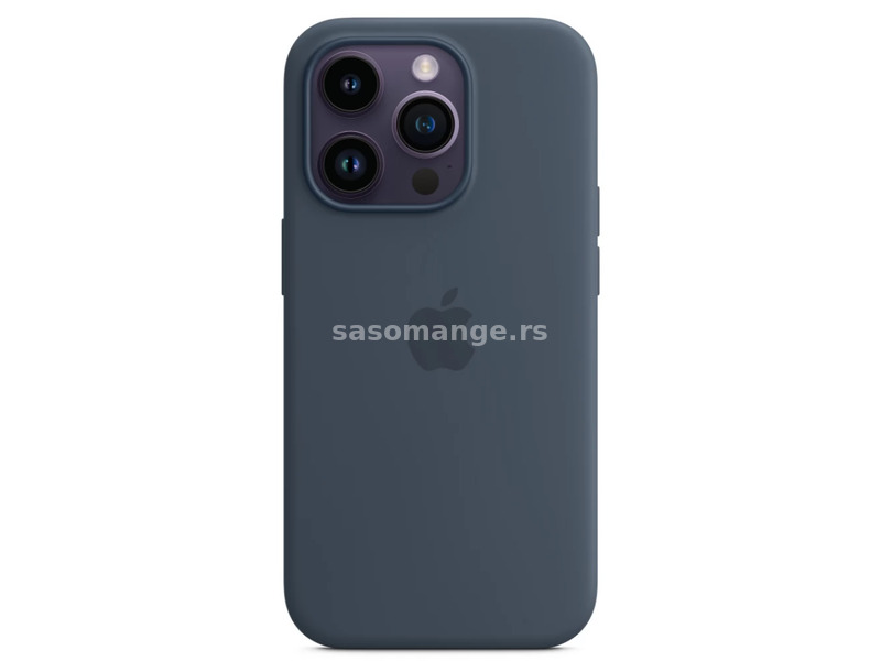 APPLE MagSafe rögzítésű silicone case iPhone 14 Pro viharkék