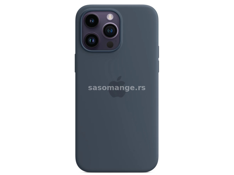 APPLE MagSafe rögzítésű silicone case iPhone 14 Pro Max viharkék