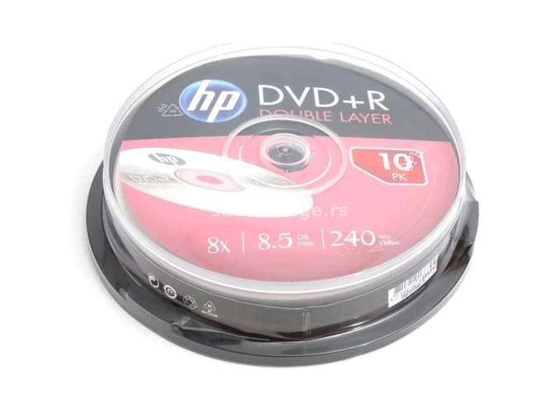 HP DVD+R DL 8x cylindrical 10pcs