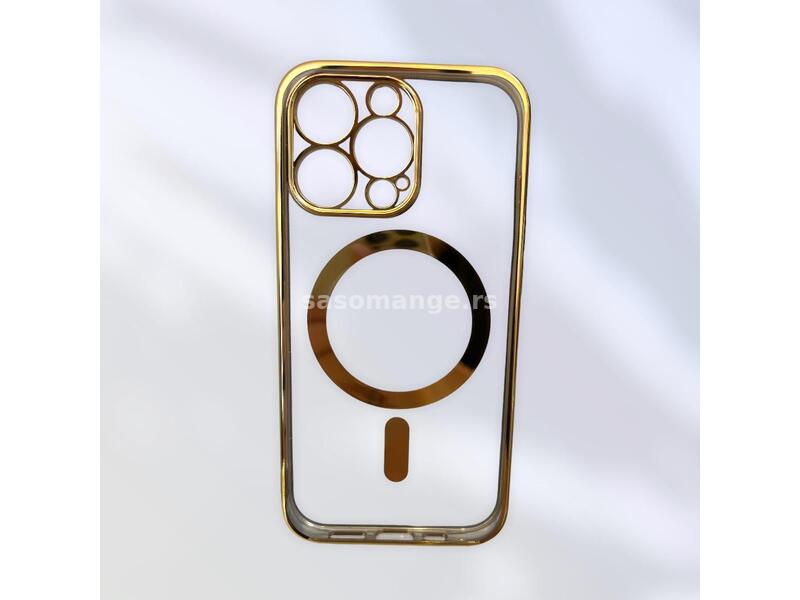 Maska Magnetic Connection za iPhone 13 pro zlatna