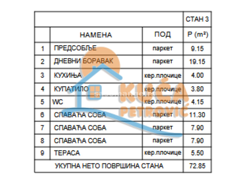 Novogradnja na Crvenom pevcu, 3.5, 73 m2, povrat PDV-a