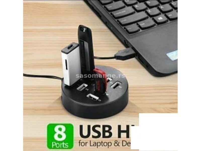 2.0 USB hub / spliter sa 8 USB ulaza / brzo punjenje - 2.0 USB hub / spliter sa 8 USB ulaza / brz...