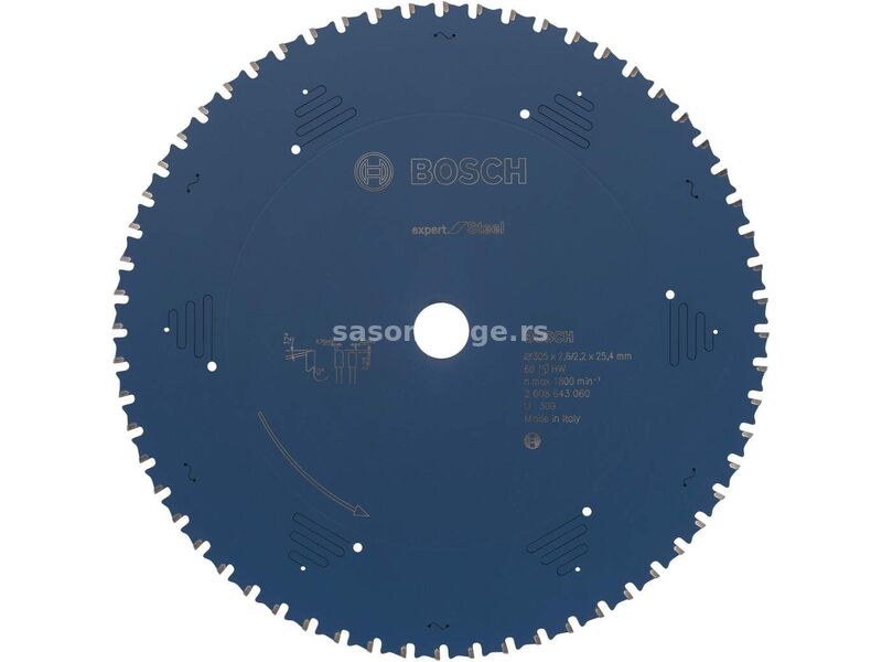 Bosch List kružne testere fi305 mm Expert for Steel 305 (2608643060)