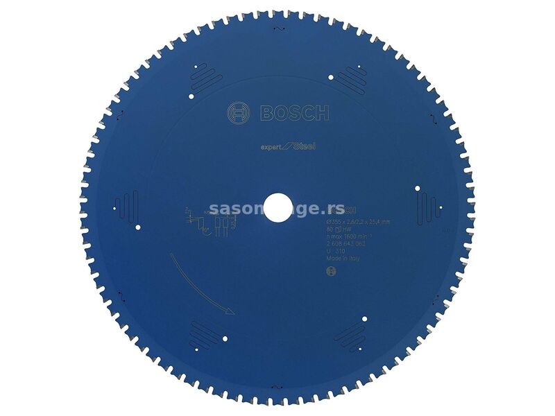 Bosch list kružne testere Expert for Steel 355 x 25,4 x 2,6 mm, 80 (2608643062)
