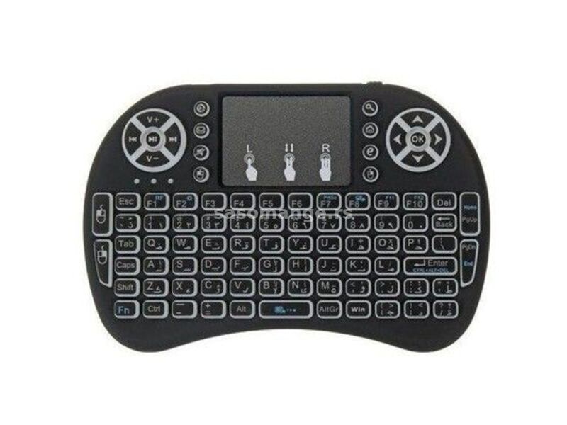 GMB-I8 Gembird 2.4GHz Wireless gaming Mini keyboard backlight and TOUCH, punjiva bat. BL-5C (559)
