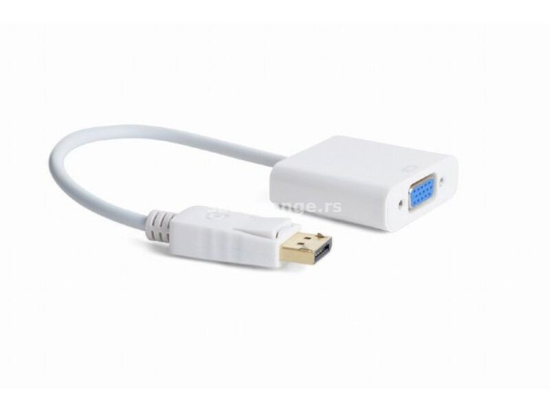 DisplayPort to VGA adapter cable, white